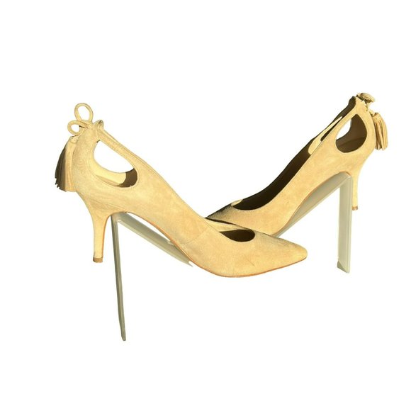 Marc Fisher Classic Suede Pointed Toe Fringe Tie Back Pumps Women's Size 8.5 - Picture 5 of 9